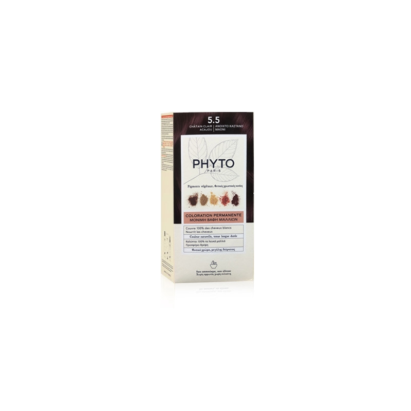 Phyto Color Tinte Permanente 5.5 Castaño Claro Caoba