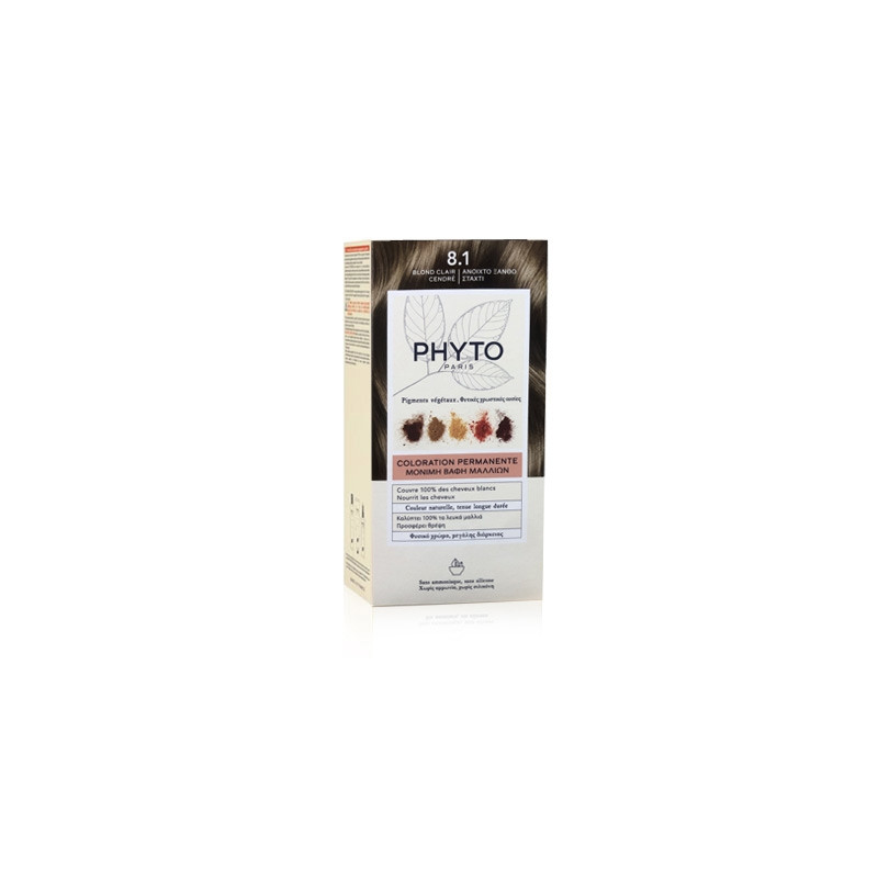 Phyto Color Tinte Permanente 8.1 Rubio Claro Ceniza