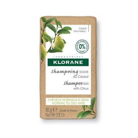 Klorane Champu Solido a la Cidra Cabello Normal-Graso 80g
