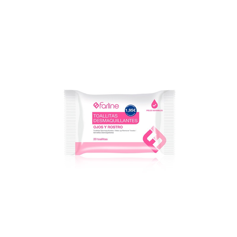 Farline Toallitas Desmaquillantes Ojos y Rostro 20 Uds