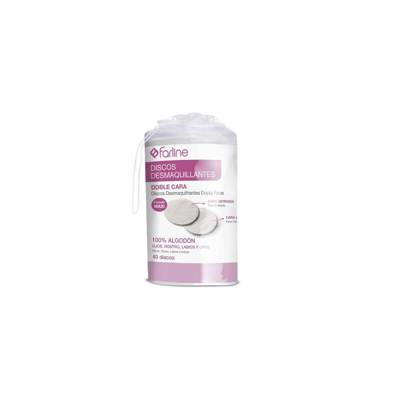 Farline Discos Desmaquillantes Doble Cara Formato Maxi 40 Uds