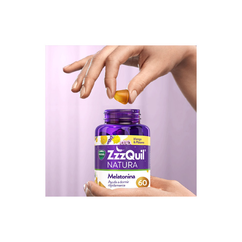 Vicks Zzzquil Natura Melatonina Sabor Mango-Platano 30 Gominolas