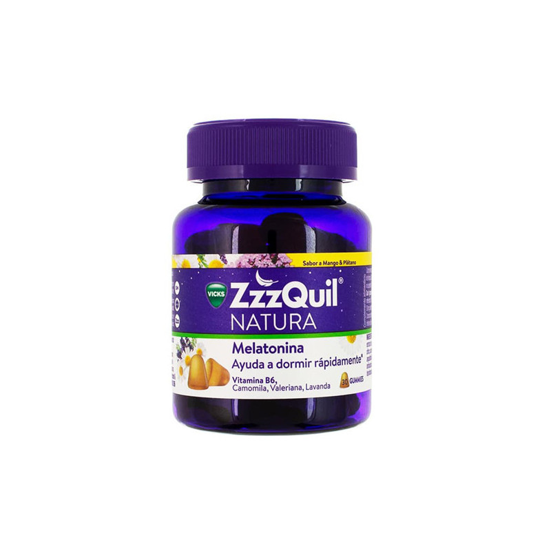 Vicks Zzzquil Natura Melatonina Sabor Mango-Platano 30 Gominolas