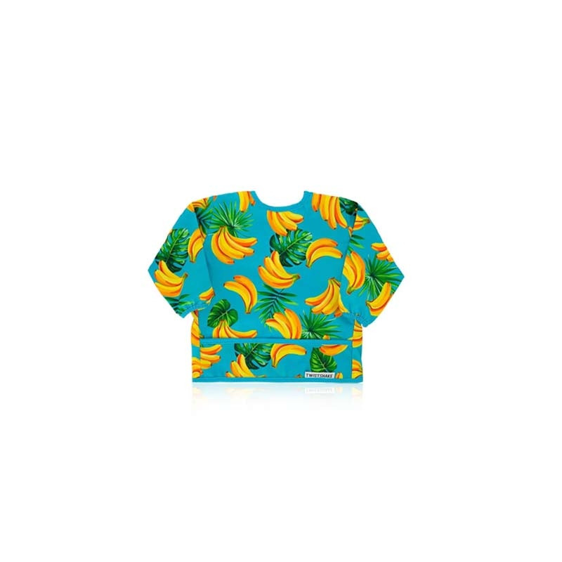 Twistshake Babero Manga Larga Platanos 6M+