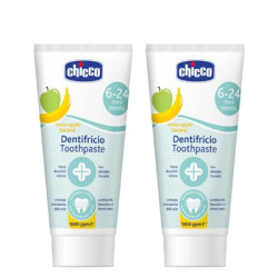 Chicco Dentifrico Infantil Manzana y Platano Duplo 2x50ml