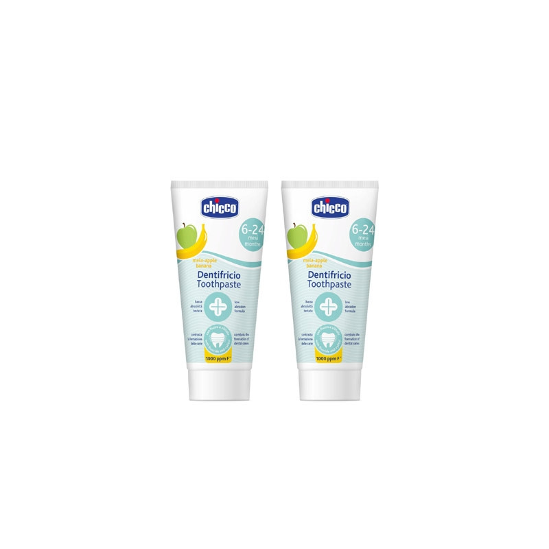 Chicco Dentifrico Infantil Manzana y Platano Duplo 2x50ml