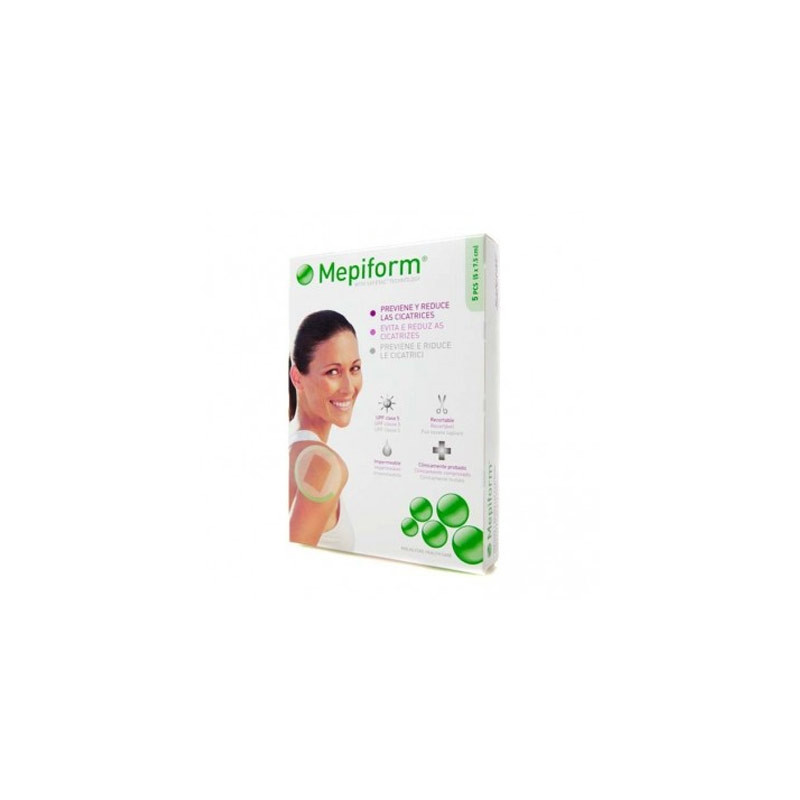 Mepiform Reductor de cicatriz silicona lamina 5x7.5 cm 5uds