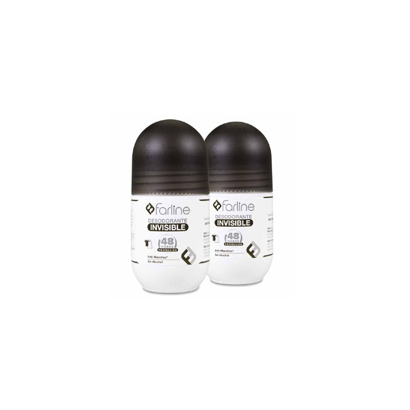 Farline Desodorante Invisible 48h Antimancha Roll-on Duplo 2x50ml