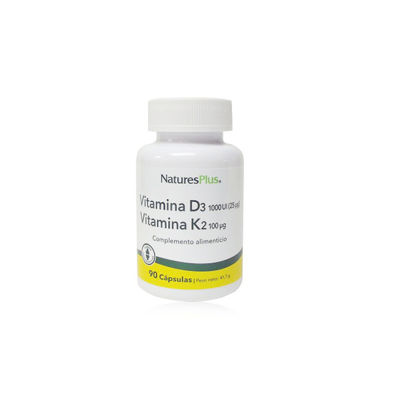 Natures Plus Vitamina D3 y K2 90 Capsulas
