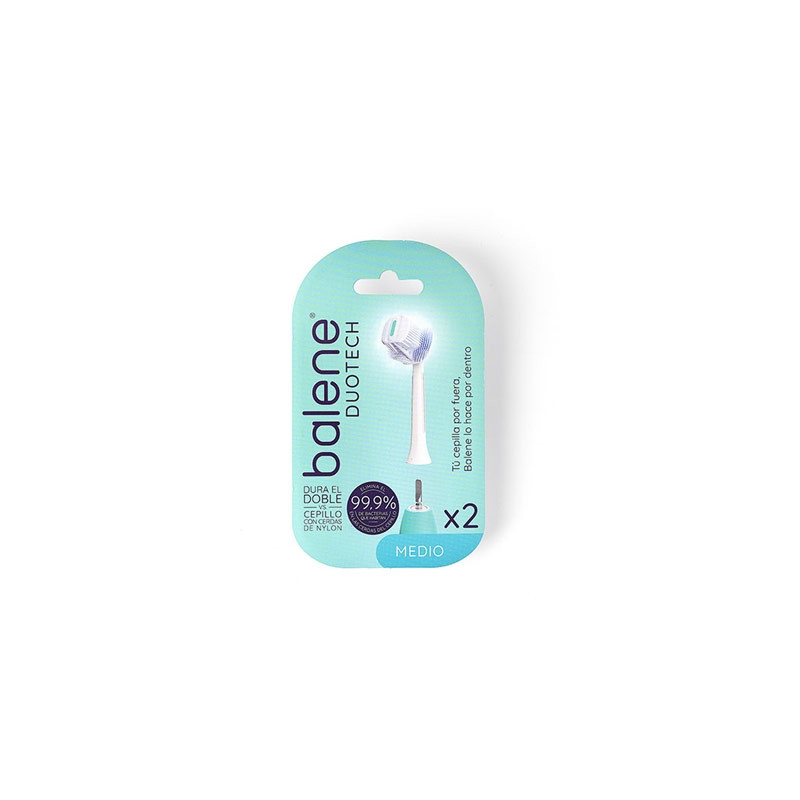 Balene Duotech Recambio Cepillo Dental Electrico Medio 2 Uds