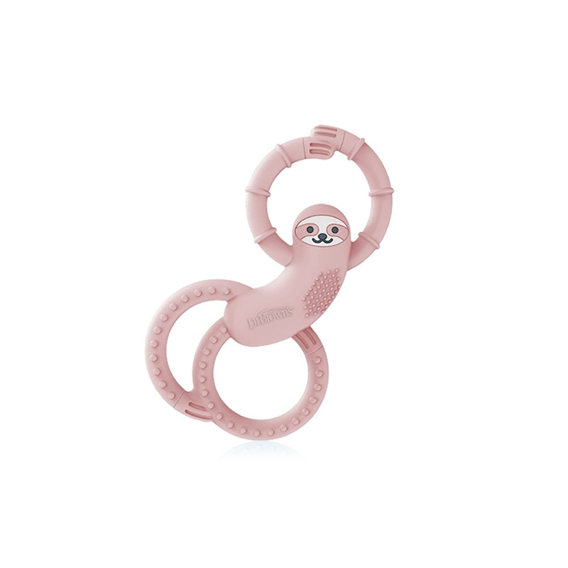 Dr Browns Flexees Mordedor Silicona Perezoso Rosa 3M+ 1 Ud