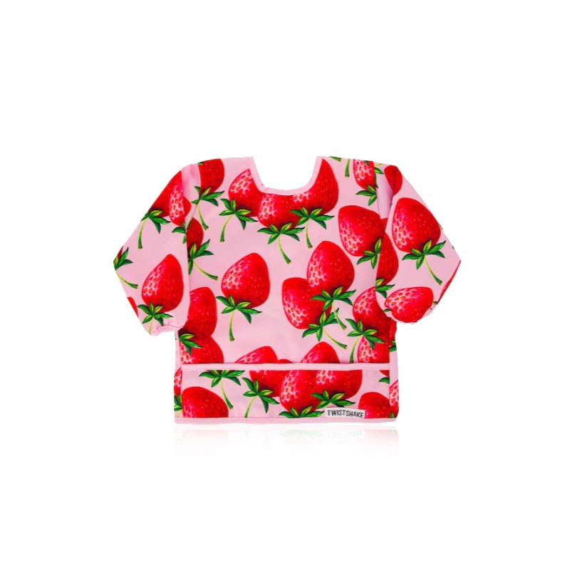 Twistshake Babero Manga Larga Fresas 6M+