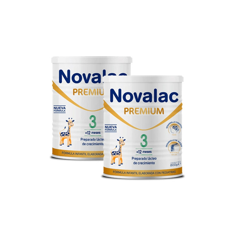 Novalac Premium 3 Leche de Crecimiento 12M+ Duplo 2x800g