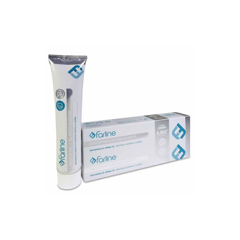 Farline Dentifrico Blanqueador Sabor Menta Duplo 2x125ml