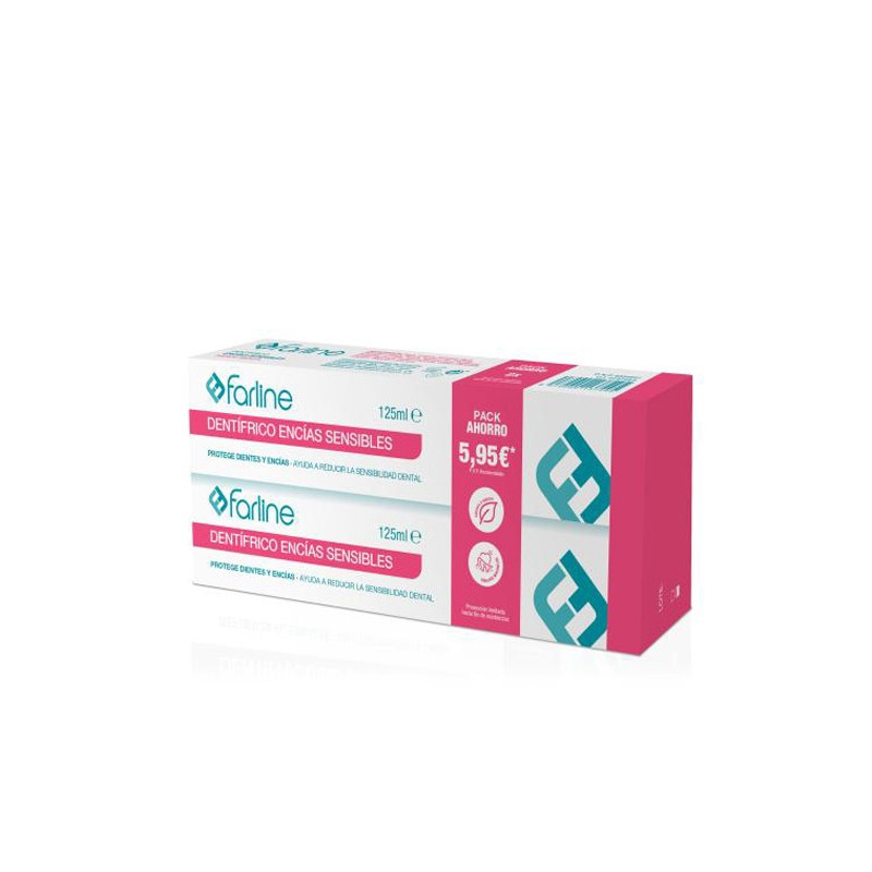 Farline Dentifrico Encias Sensibles Sabor Menta Duplo 2x125ml