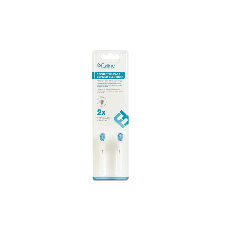 Farline Recambio Cepillo Electrico Suave 2 Uds