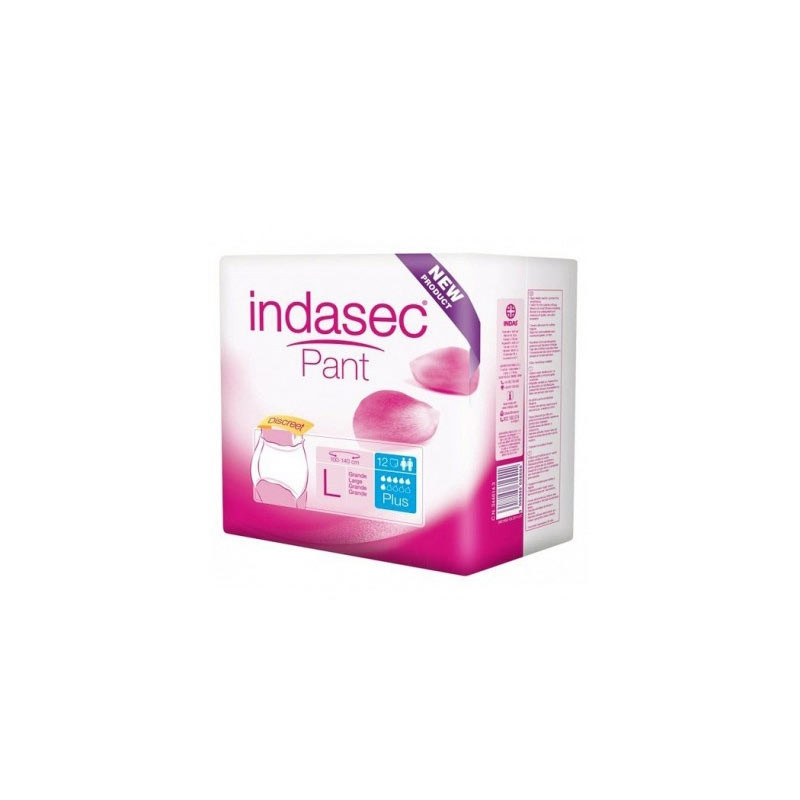 Indasec Pant Plus Unisex T/Gde 12Uds