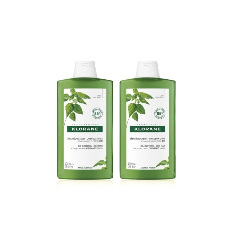 Klorane Champu Seborregulador Extracto de Ortiga Duplo 2x400ml