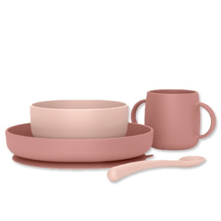 Suavinex Selection Vajilla Silicona 4 Piezas Rosa