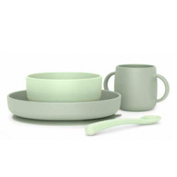 Suavinex Selection Vajilla Silicona 4 Piezas Verde