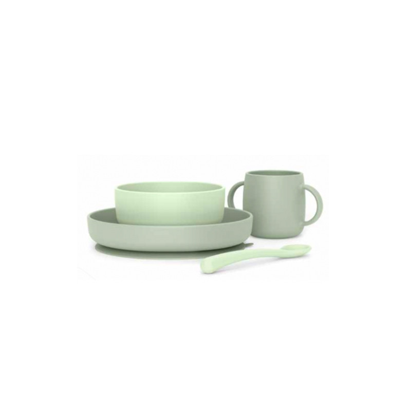 Suavinex Selection Vajilla Silicona 4 Piezas Verde