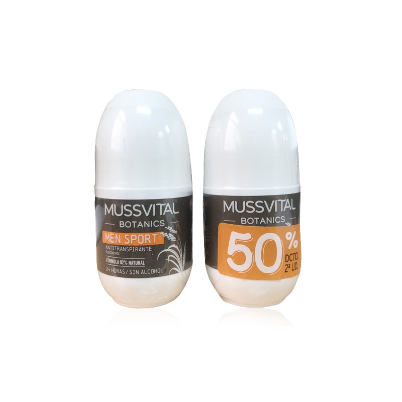 Mussvital Botanics Men Sport Desodorante Roll On Duplo 2x75ml