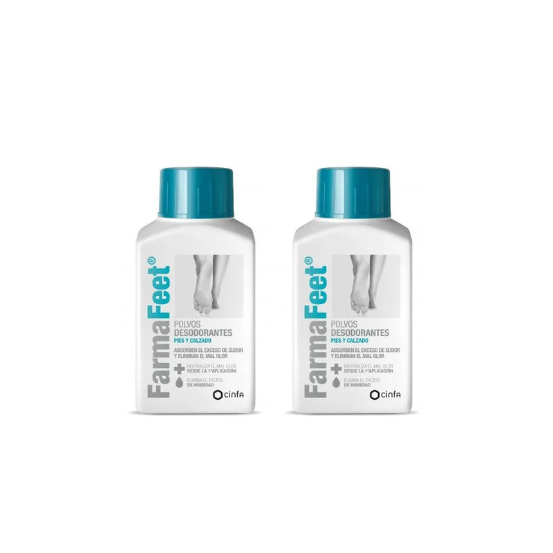 Farma Feet Polvos Desodorantes Pies y Calzado Duplo 2x75g