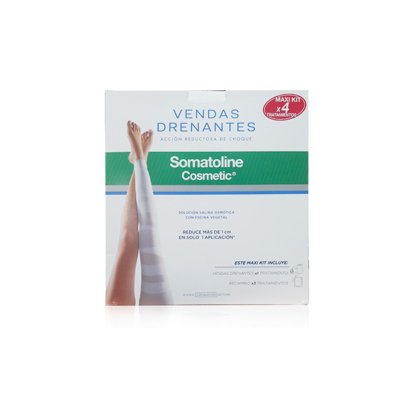 Somatoline Vendas Drenantes Reductoras Maxi Kit 4 Tratamientos