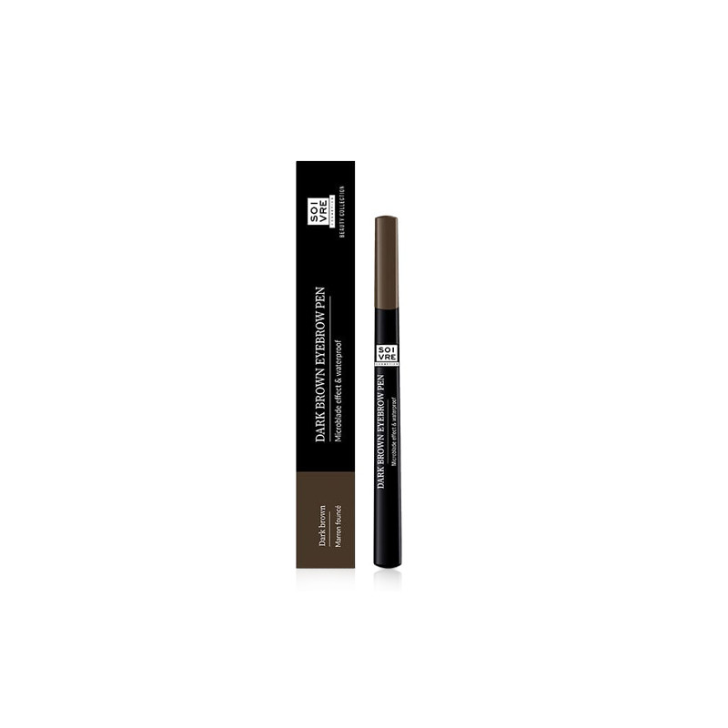 Soivre Lapiz de Cejas Efecto Microblading Marron Oscuro 1,1ml
