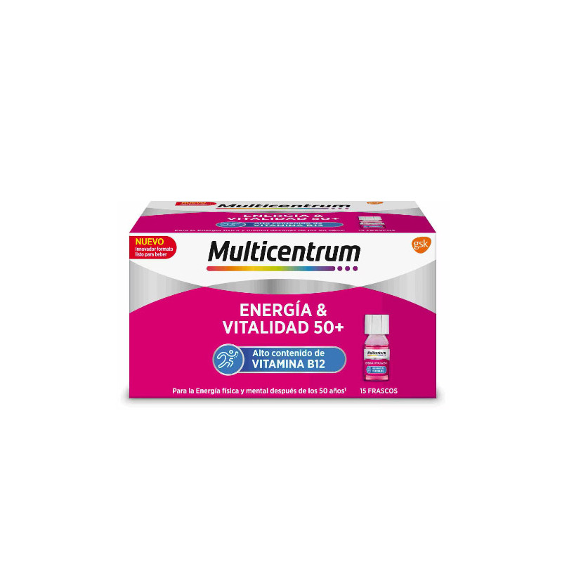 Multicentrum Energia y Vitalidad 50+ Vitamina B12 15 Frascos