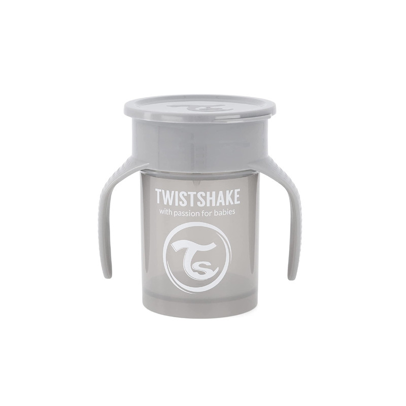 Twistshake 360 Vaso de Aprendizaje Gris 230ml