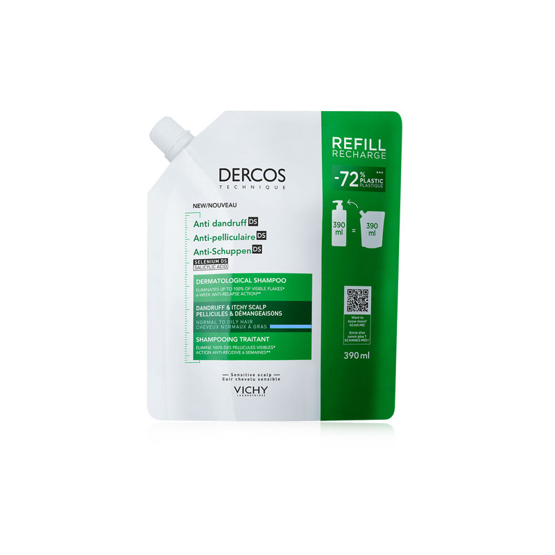 Vichy Dercos Anticaspa Champu Cabello Normal-Grasa Recarga 390ml