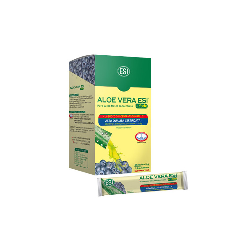 ESI Aloe Vera Forte Zumo Concentrado con Arandanos 24 Sticks