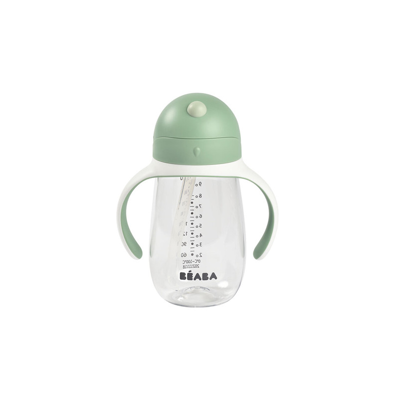 Beaba Taza con Pajita Verde 8m+ 300ml