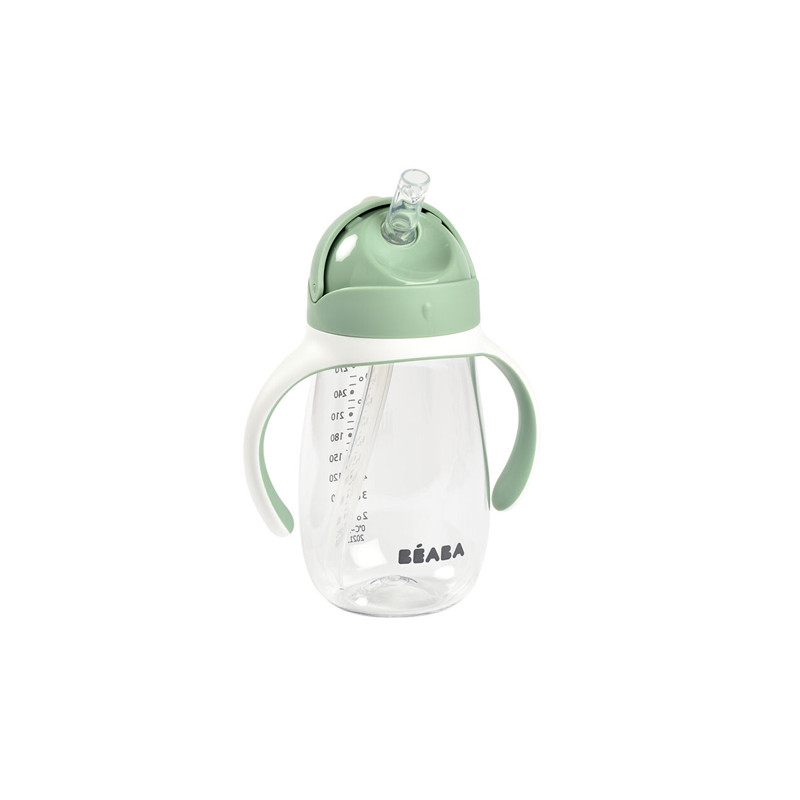 Beaba Taza con Pajita Verde 8m+ 300ml
