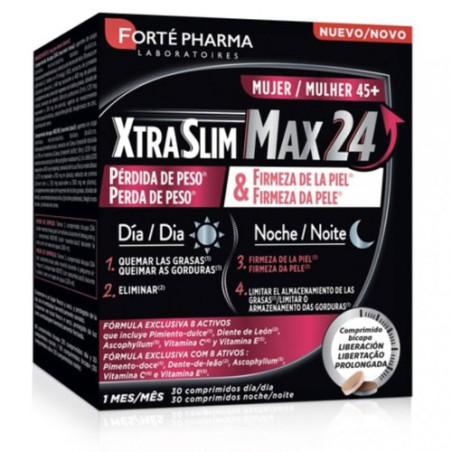 Forte Pharma Xtraslim Max 24 Mujer 45+ 30 Comp Dia +30 Comp Noche
