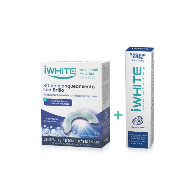 Iwhite Kit Blanqueamiento Brillo 10 Moldes + Pasta Dental 75ml