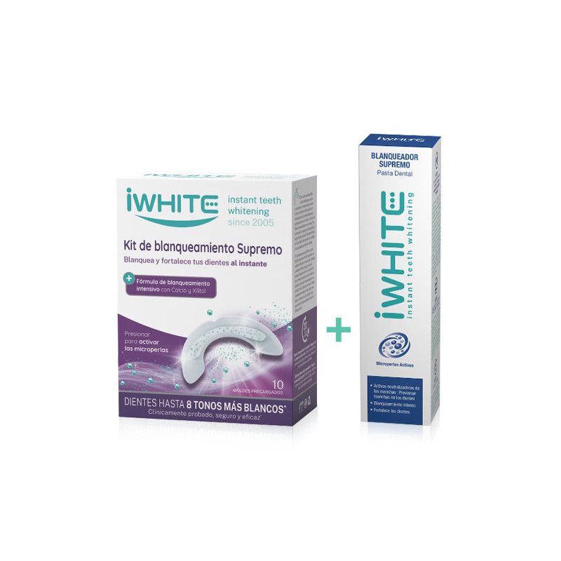 Iwhite Kit Blanqueamiento Supremo 10 Moldes + Pasta Dental 75ml