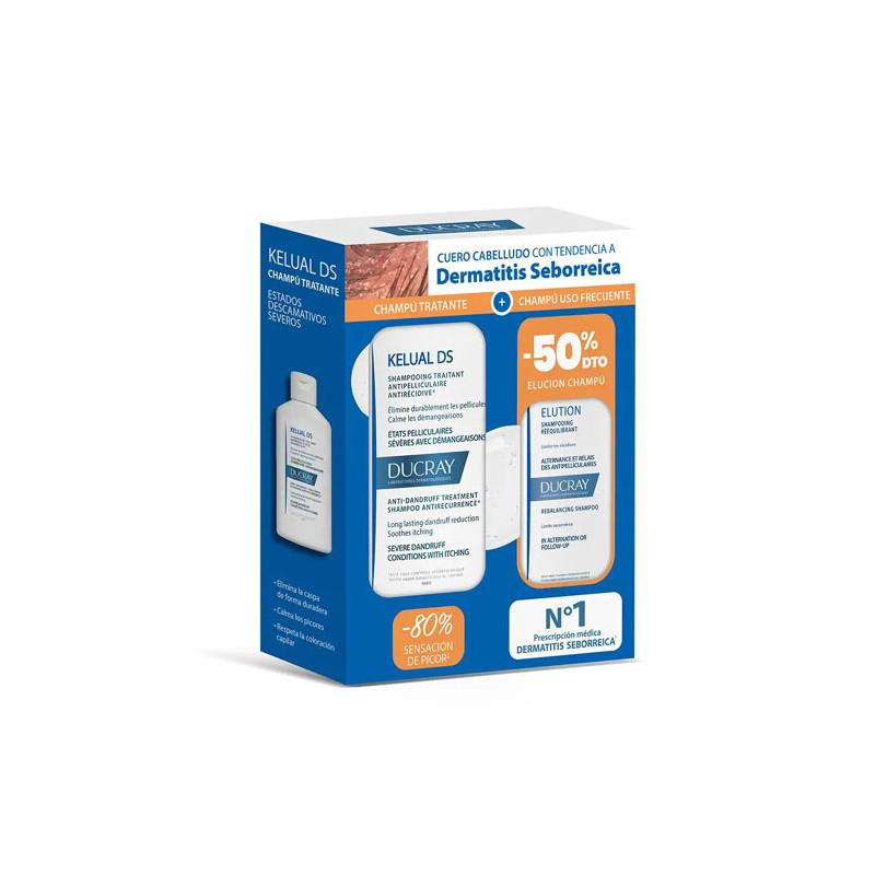 Ducray Kelual DS Champu Anticaspa 100ml + Elucion Champu 200ml