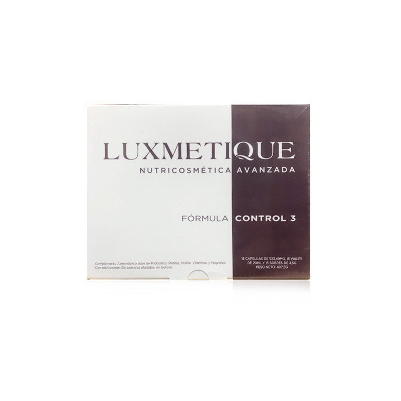 Luxmetique Formula Control 3 15 Caps + 15 Viales + 15 Sobres