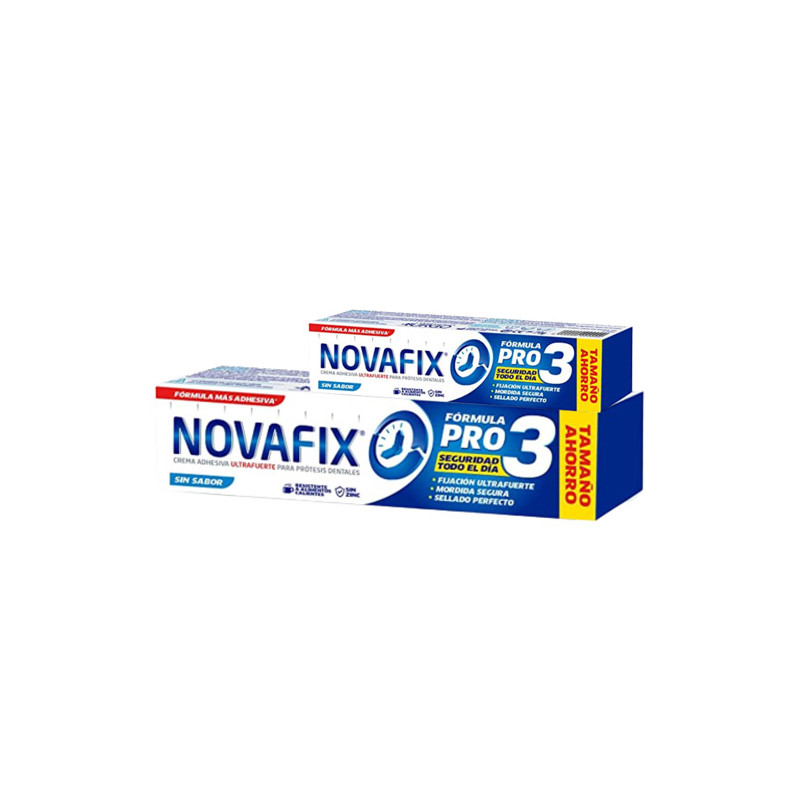 Novafix Pro3 Crema Adhesiva Protesis Dentales 70gr + 50gr