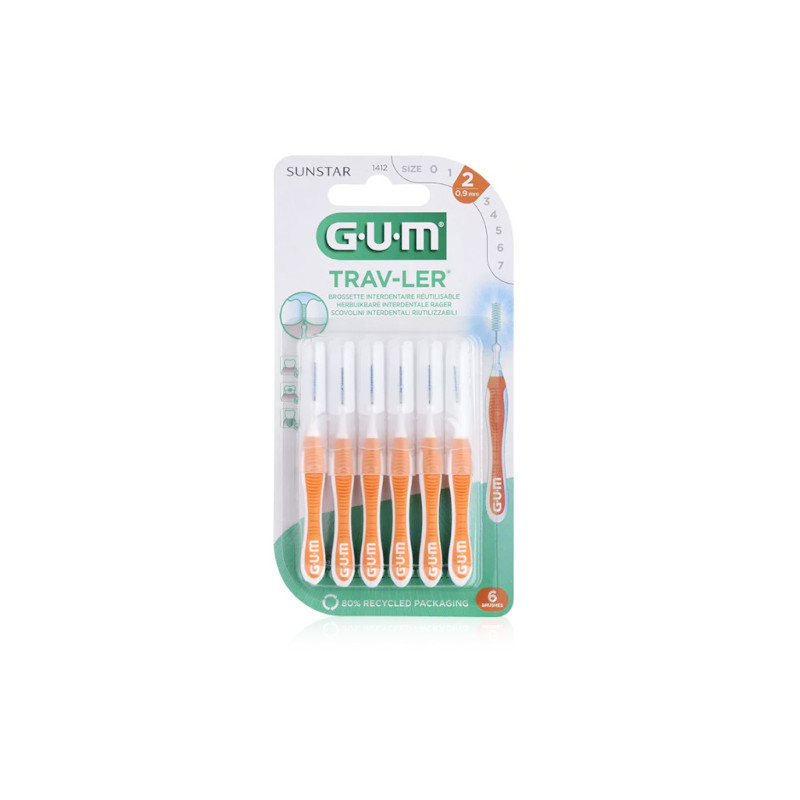 Gum Trav-Ler Cepillo Interdental Tamaño Iso-2 6Uds