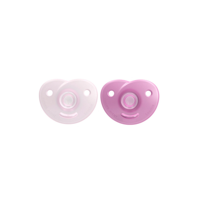 Avent Chupete Shootie Silicona Rosa 0-6m 2 Uds