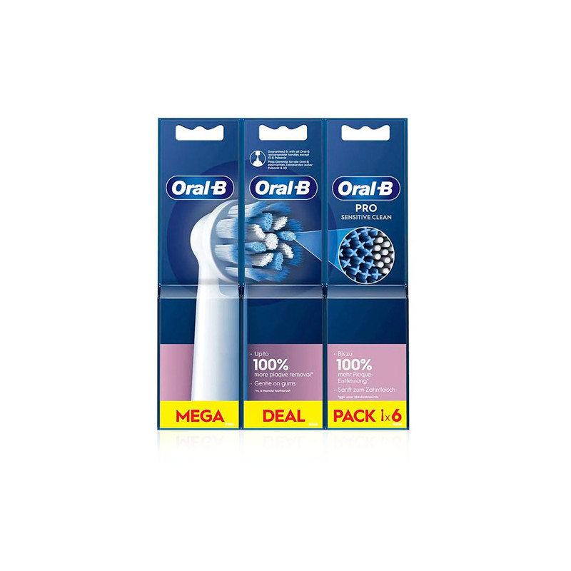 Oral-B PRO Recambio Cepillo Electrico Sensitive Clean 6 Uds