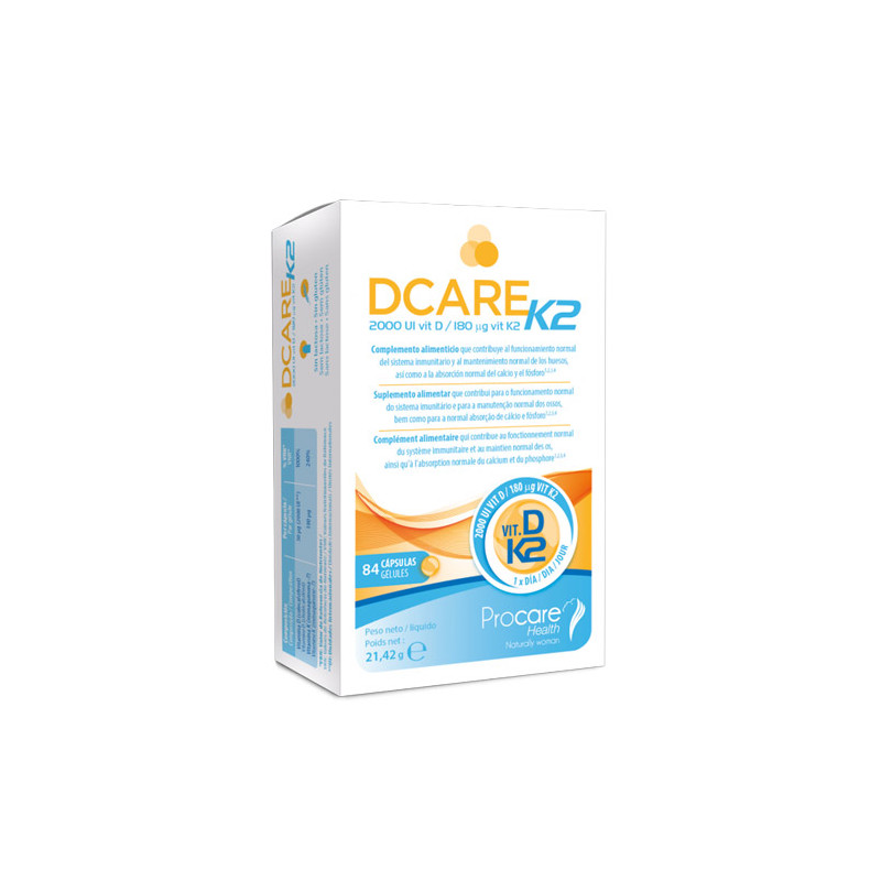 Dcare K2 2000ui Vit D 180ug Vit K2 84 Caps