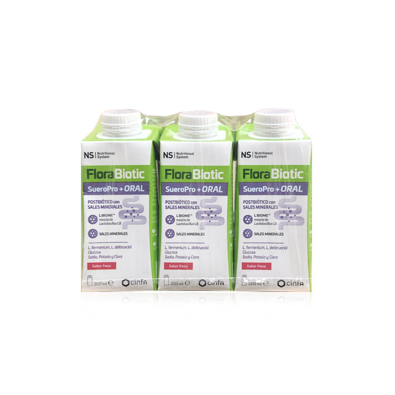 Nutritional System Florabiotic Suero Pro + Oral 200ml x 3Uds