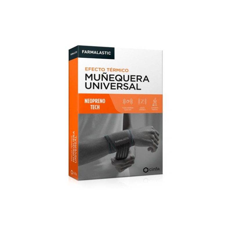 Farmalastic Muñequera Universal Efecto Termico Neopreno Tech T-U