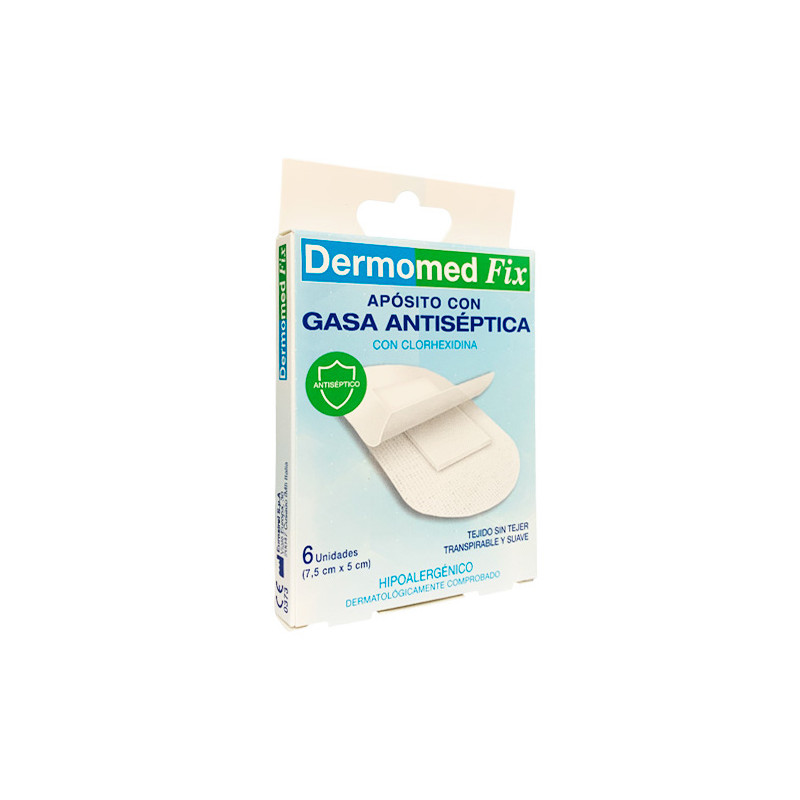 Dermomed Fix Aposito con Gasa 7,5cm x 5cm 6 Uds