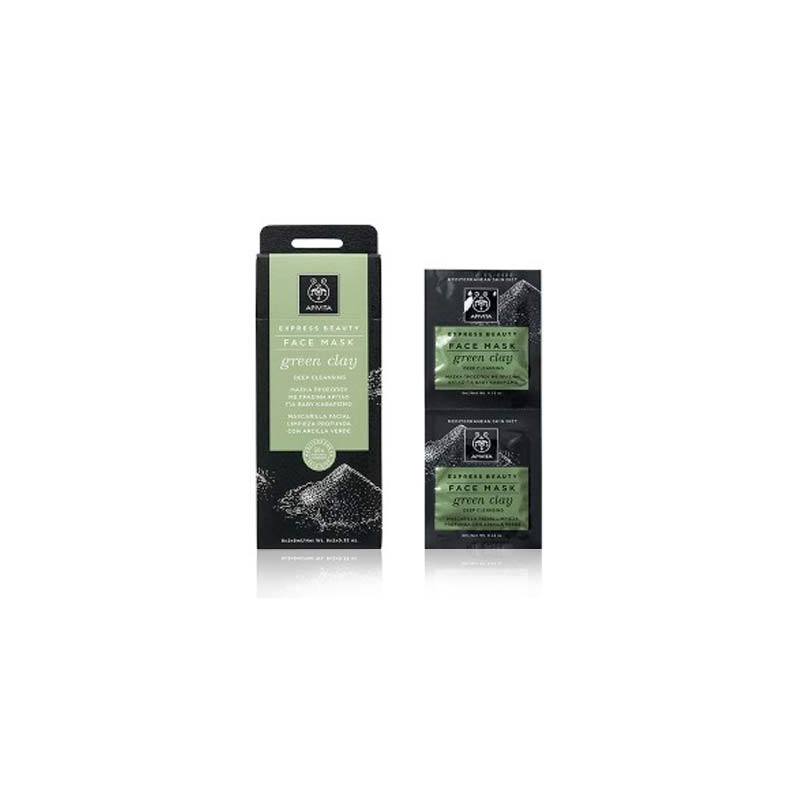 Apivita Express Beauty Masc. Limpieza Arcilla Verde 2x8ml