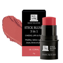 Soivre Stick Blush 3en1 Mejillas Labios Ojos 18-Coral 4gr